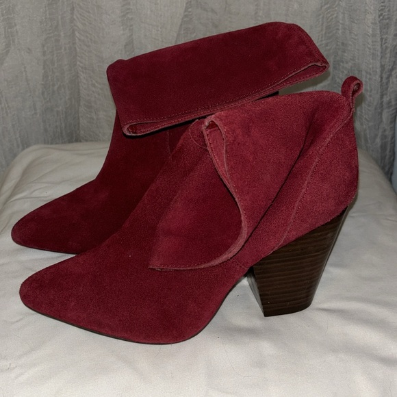 Urban Outfitters Reddish Burgundy Boots Ankle Length Size 8 Suede Leather - Picture 4 of 7